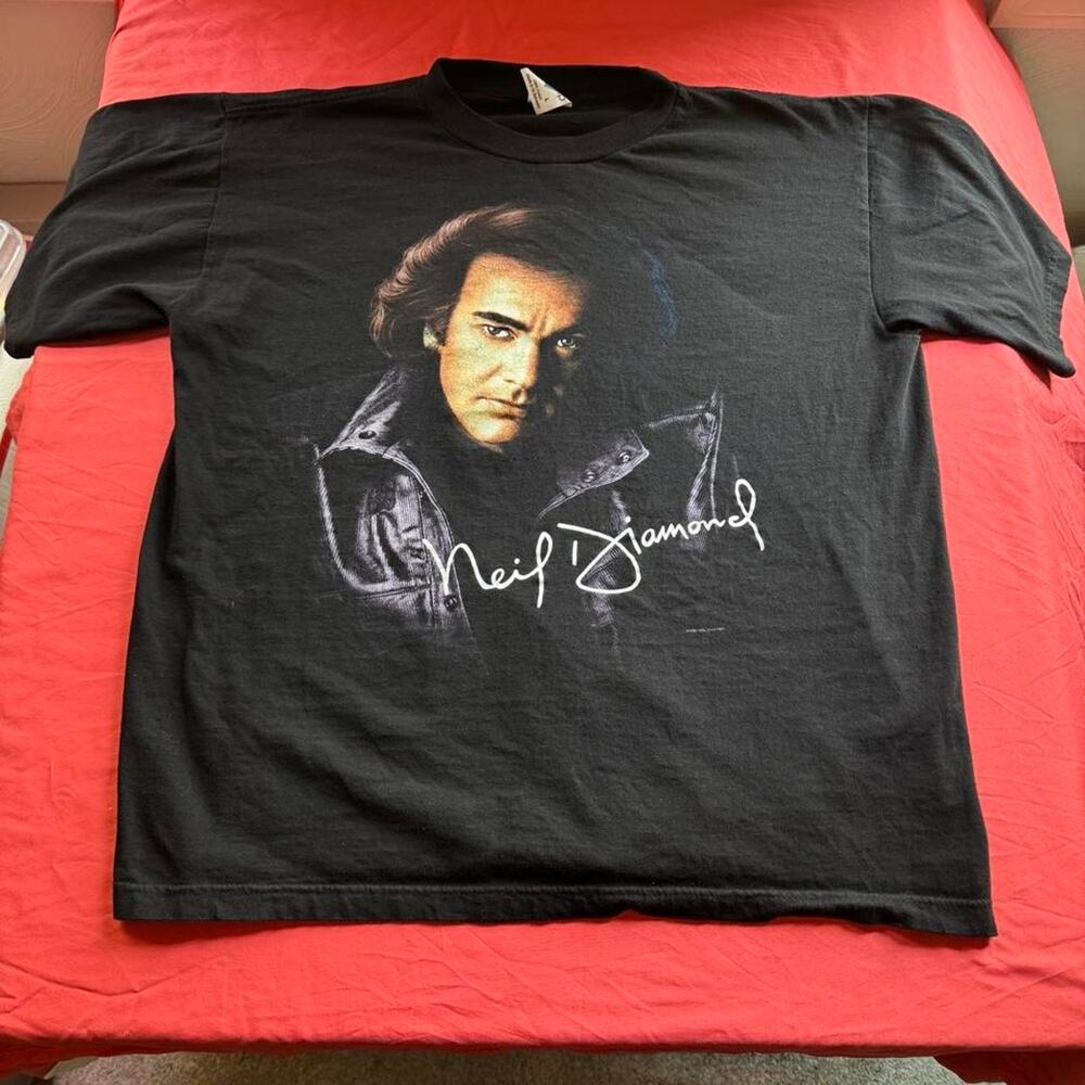 Vintage Tour Champ Neil Diamond 1996 U.STour DoubleSided graphic Concert Tshirt